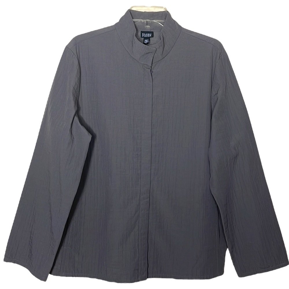 Eileen Fisher Grey Zipper Jacket